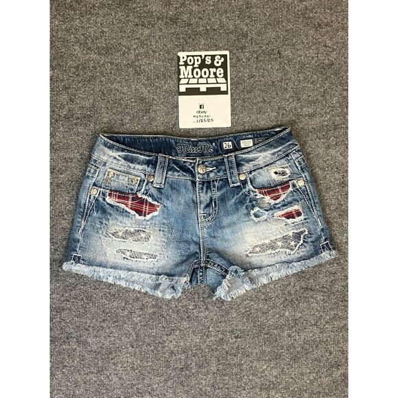 Miss Me Women's Jean Shorts Signature Short Size 26 With Stains - Picture 1 of 16